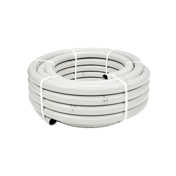 ROLLO HIDROTUBO PVC BLANCO 25 MTS. - D:20 (exterior) blanco y negro