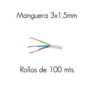 ROLLO MANGUERA 3 X 1.5 BLANCA (100MTS)